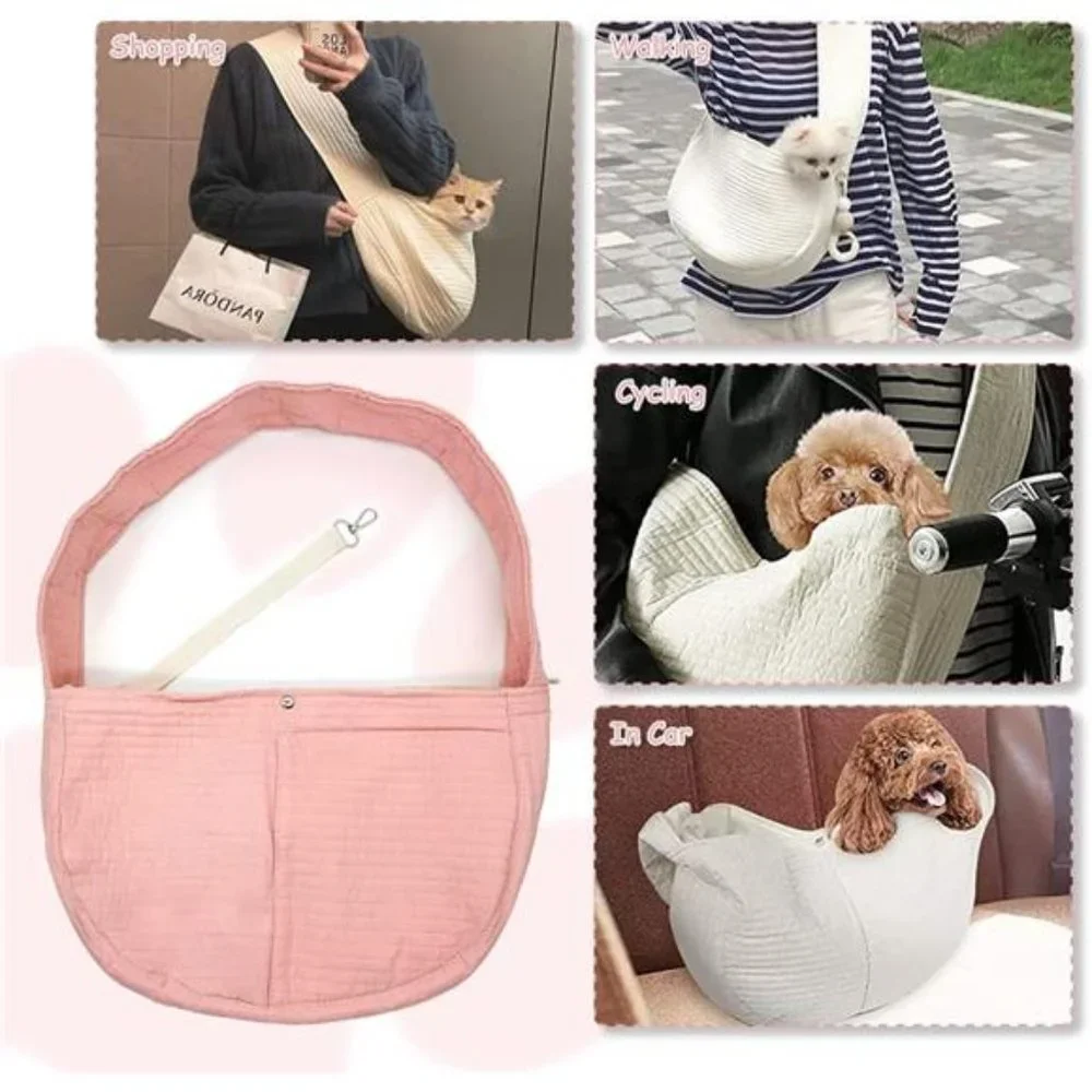Small Dog Carrier Sling Dog Sling Carrier for Small Dogs Puppies Cats, Big Pouch